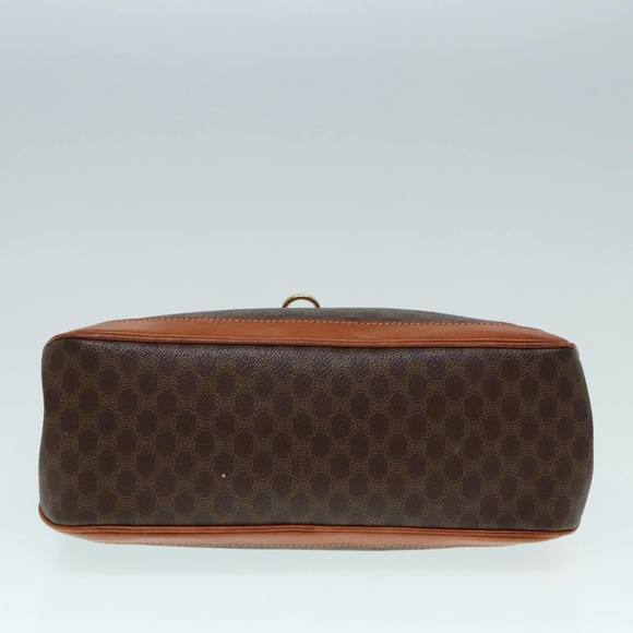 CELINE Macadam Canvas Hand Bag PVC Leather Brown Gold Auth 91294 - Picture 5 of 16